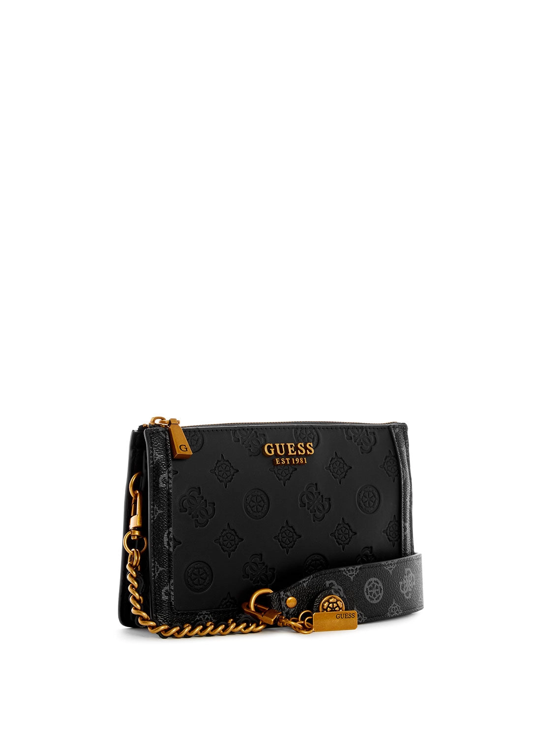 Black Logo Abey Multi Compartment Shoulder Bag