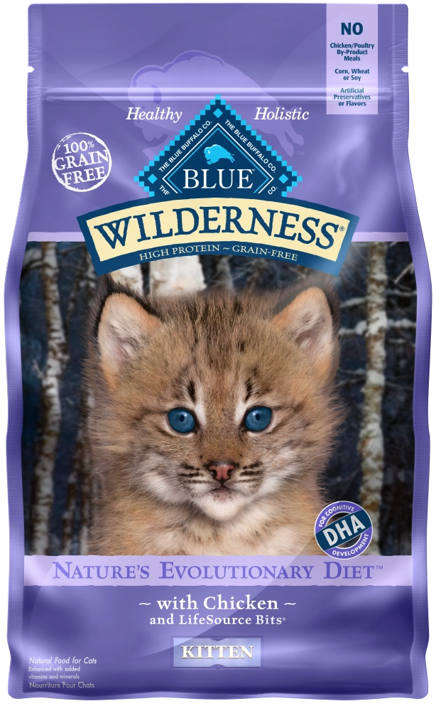 Blue Buffalo Wilderness Grain Free Chicken High Protein Recipe Dry Kitten Food