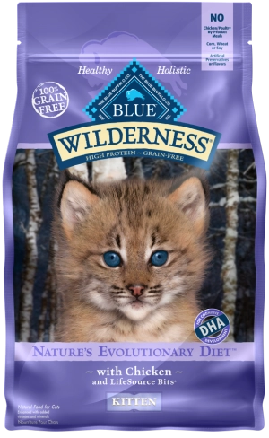Blue Buffalo Wilderness Grain Free Chicken High Protein Recipe Dry Kitten Food