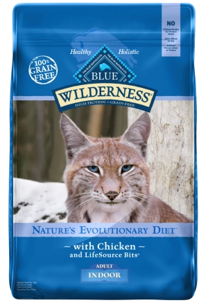 Blue Buffalo Wilderness Grain Free Chicken High Protein Recipe Indoor Dry Cat Food