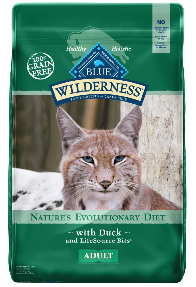 Blue Buffalo Wilderness Grain Free Natural Duck High Protein Recipe Dry Cat Food