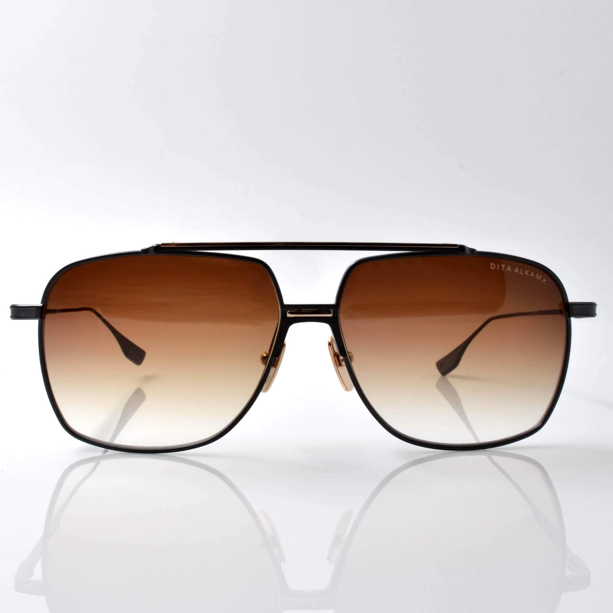 Dita Unisex Sunglasses - Dark Brown Gradient Lens Full Rim Frame | Alkamx DTS100-A-03