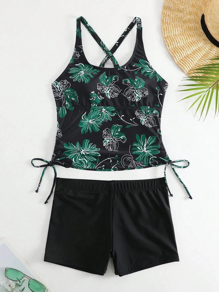 Drawstring Shorts Swimsuit