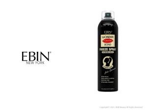 EBIN WONDER PONYTAIL BOND FREEZE SPRAY EXTREME HOLD -8oz