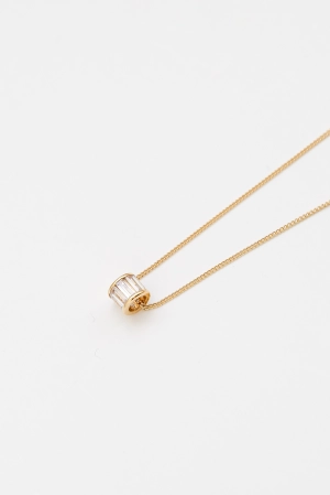 FINAL SALE - Aurora Gold Rhinestone Charm Necklace