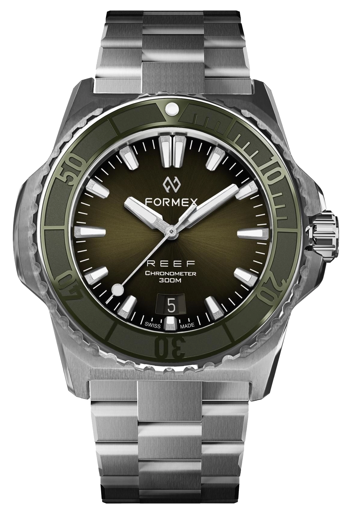 Formex REEF 39.5mm Automatic Chronometer 300m Green Bracelet