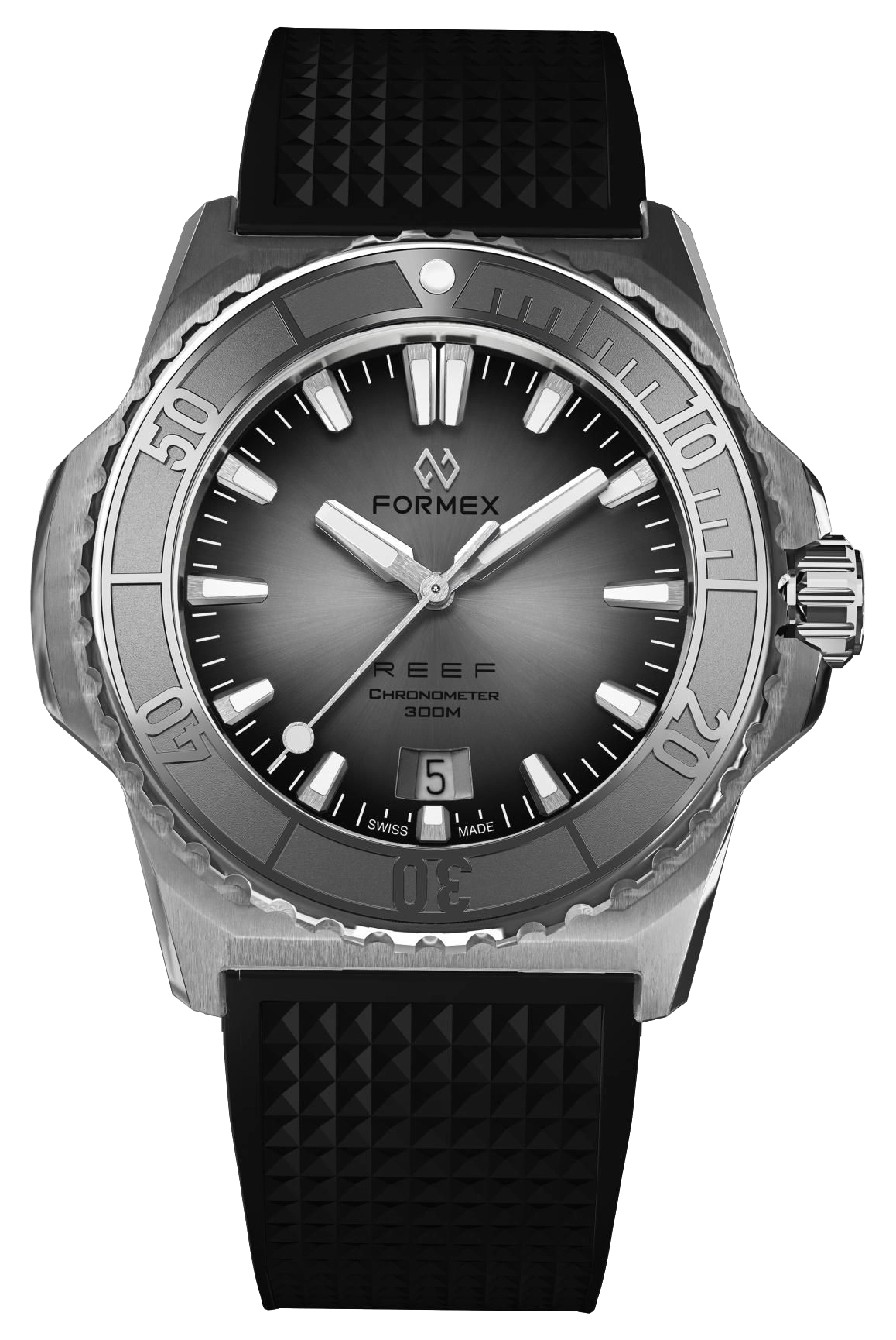 Formex REEF 39.5mm Automatic Chronometer 300m Silver Rubber