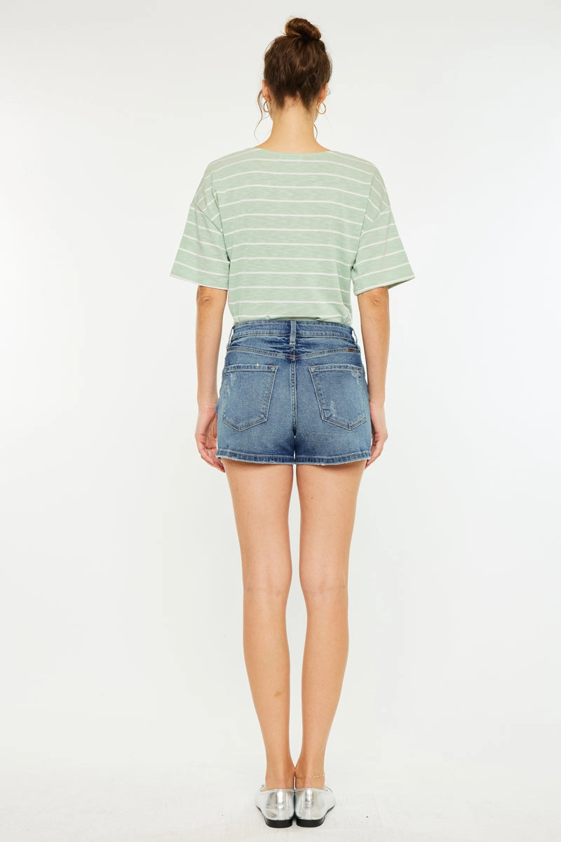 Inaya High Rise Mom Shorts