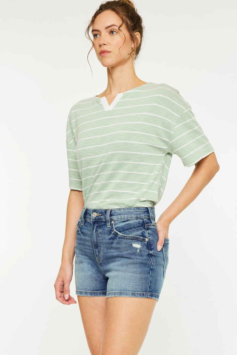 Inaya High Rise Mom Shorts