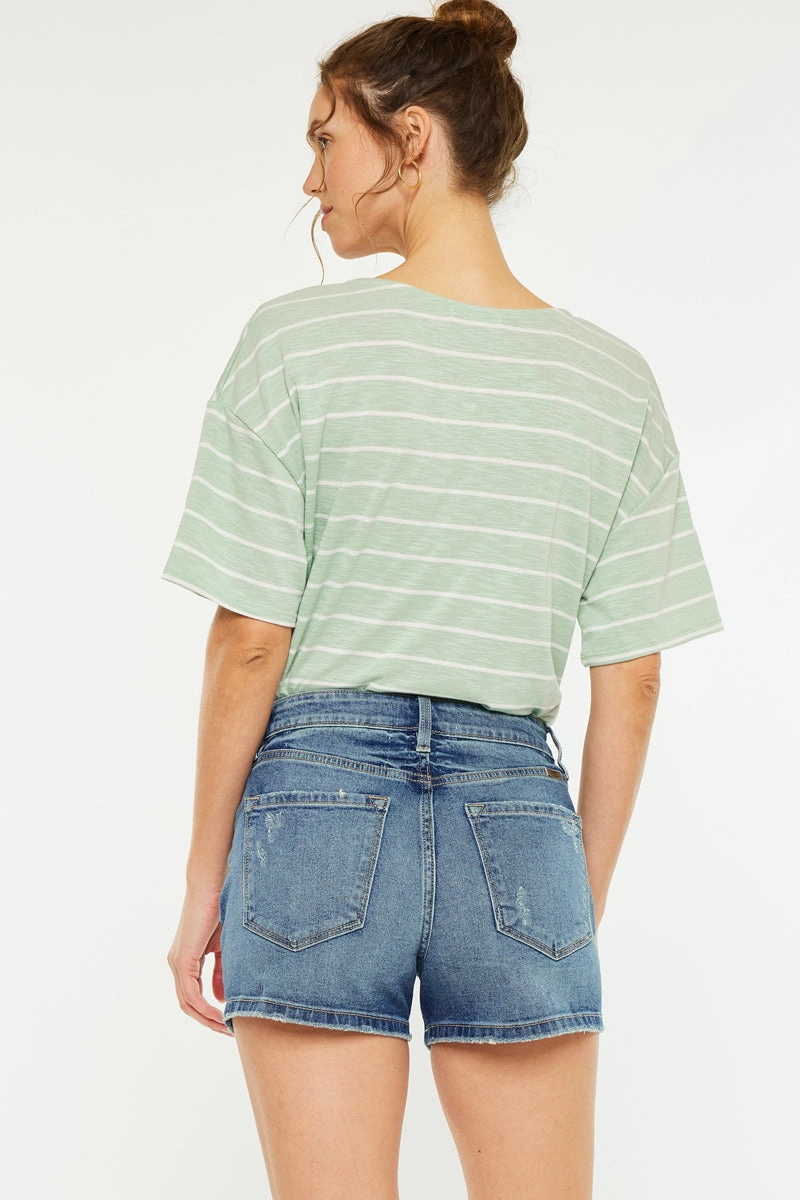 Inaya High Rise Mom Shorts