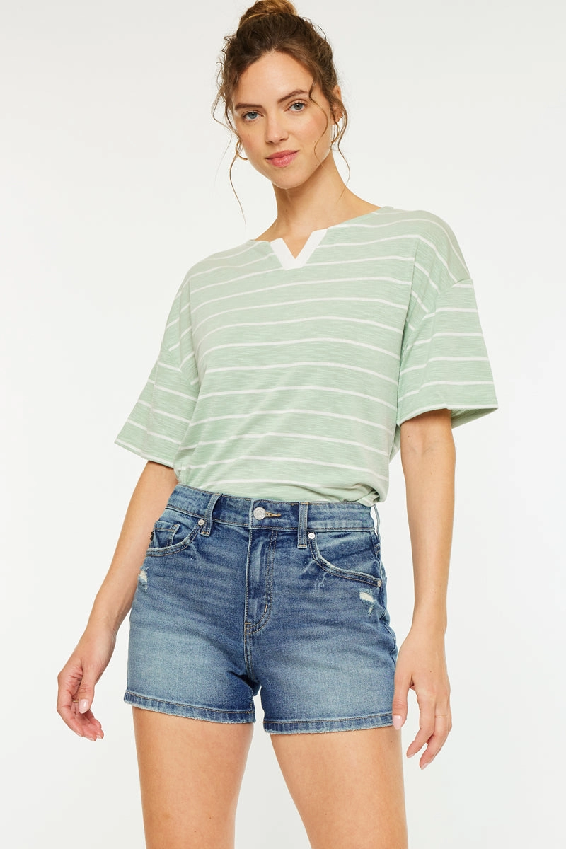 Inaya High Rise Mom Shorts