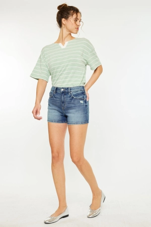 Inaya High Rise Mom Shorts