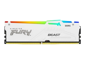 Kingston FURY Beast RGB - DDR5 - module - 16 GB - DIMM 288-pin - 6000 MHz / PC5-48000 - CL36 - 1.35 V - unbuffered - on-die ECC KF560C36BWE2A-16