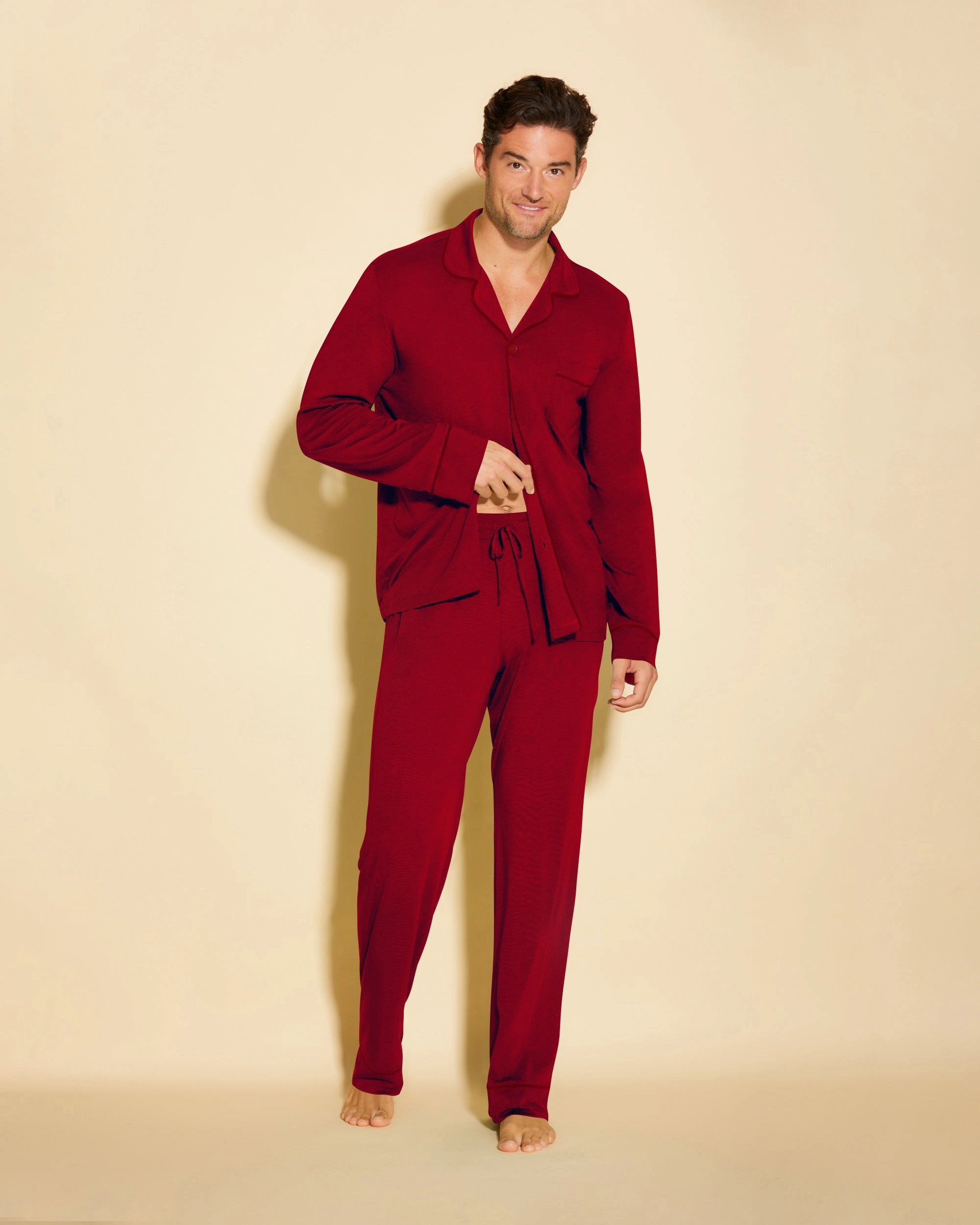Men's Classic Long Sleeve Top & Pant Pajama Set