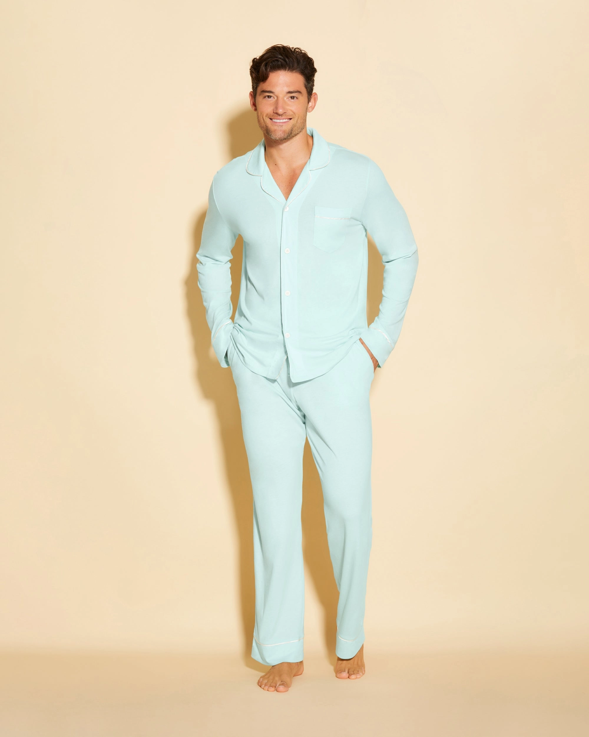 Men's Classic Long Sleeve Top & Pant Pajama Set