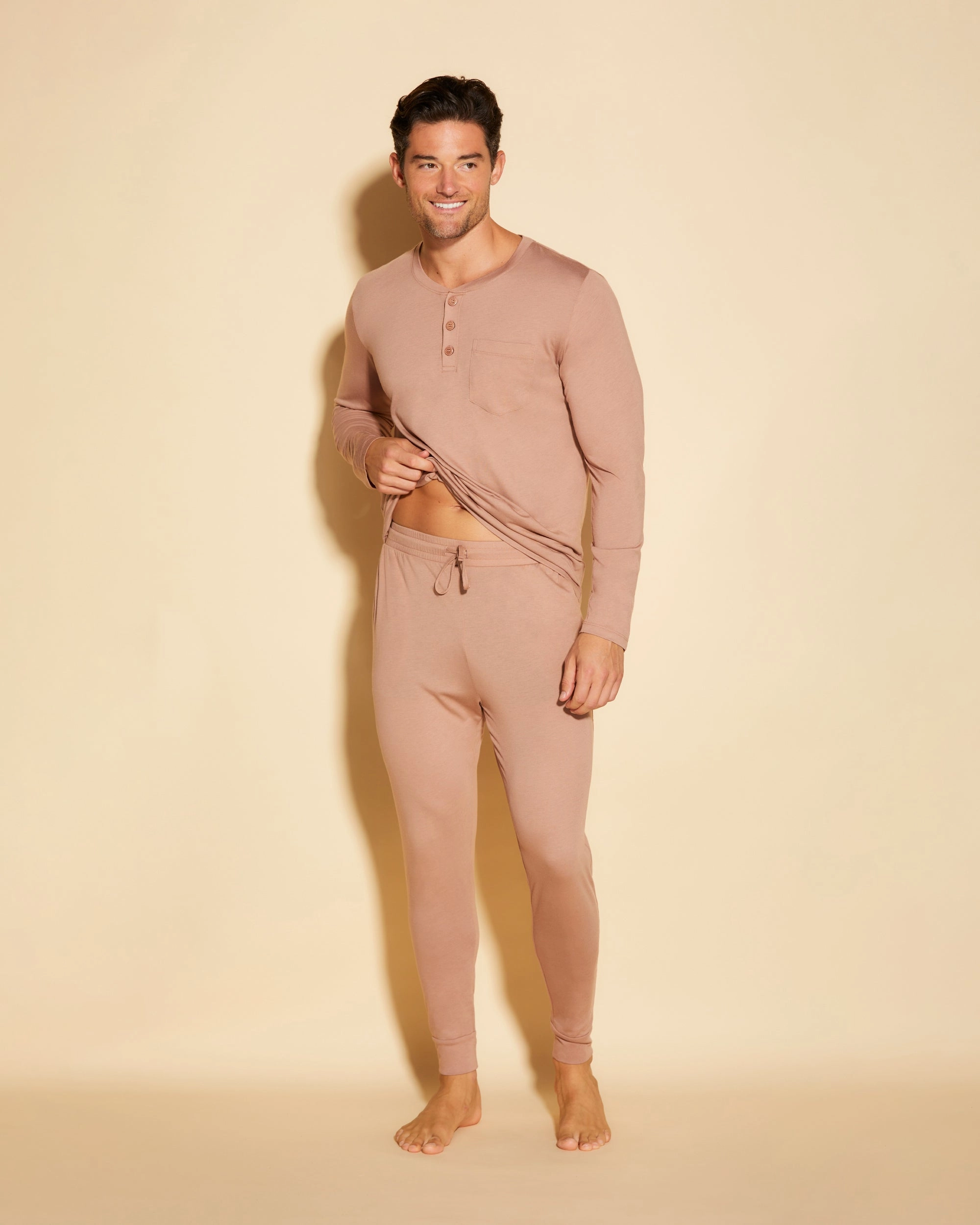 Men's Henley & Jogger Pajama Set