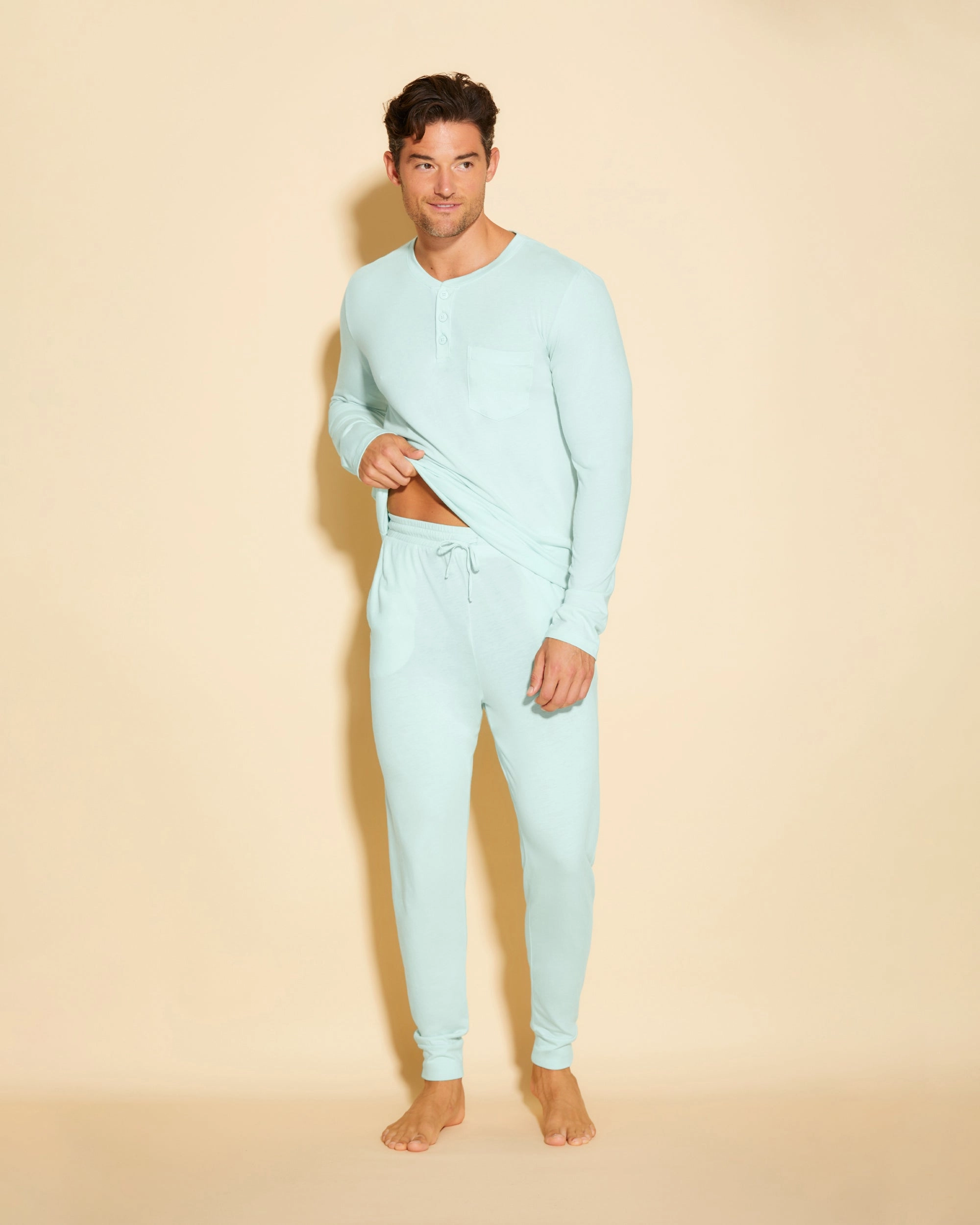 Men's Henley & Jogger Pajama Set