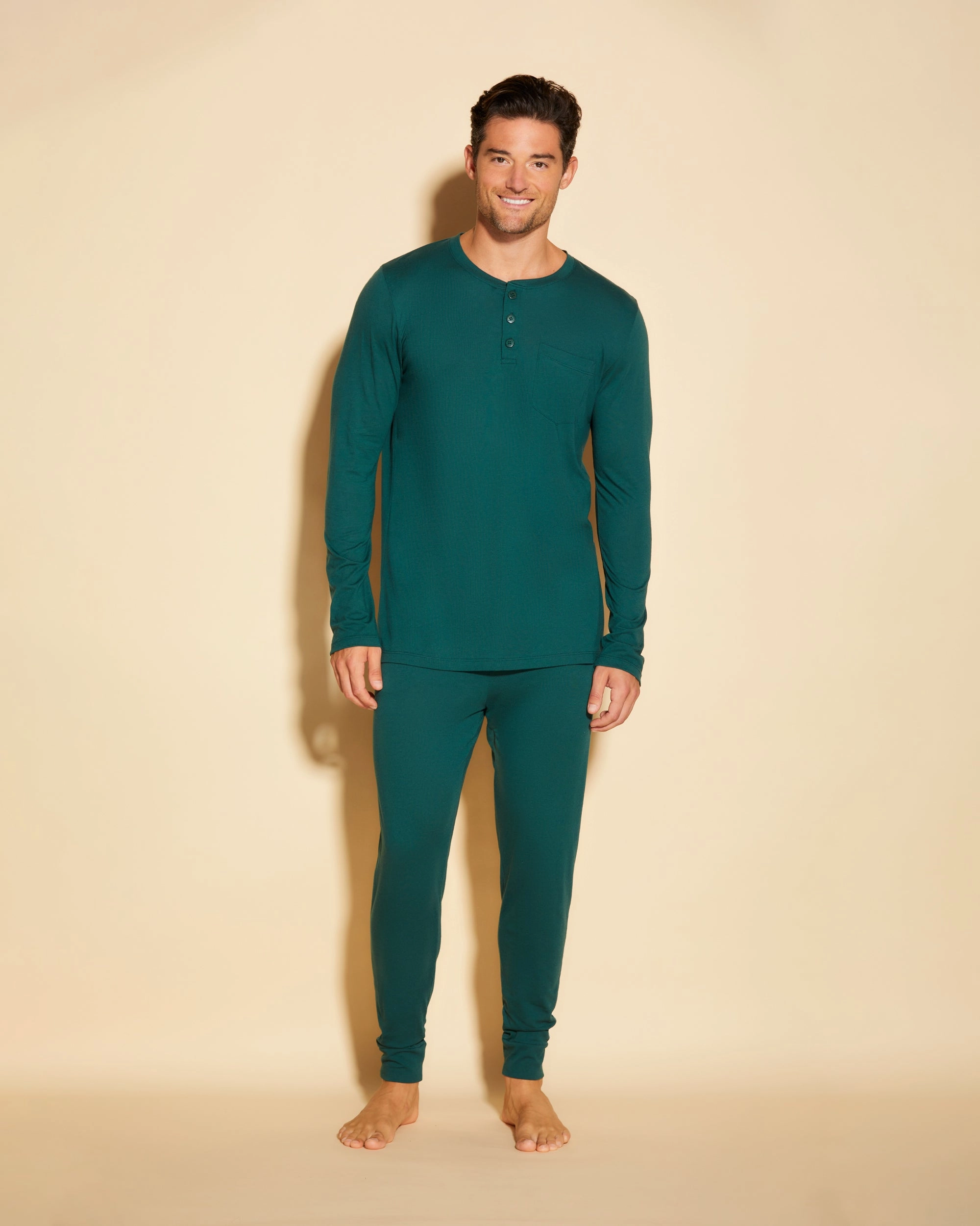 Men's Henley & Jogger Pajama Set