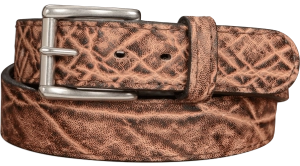 Men's Rustic Brown Elephant Max Thickness Leather Gun Belt