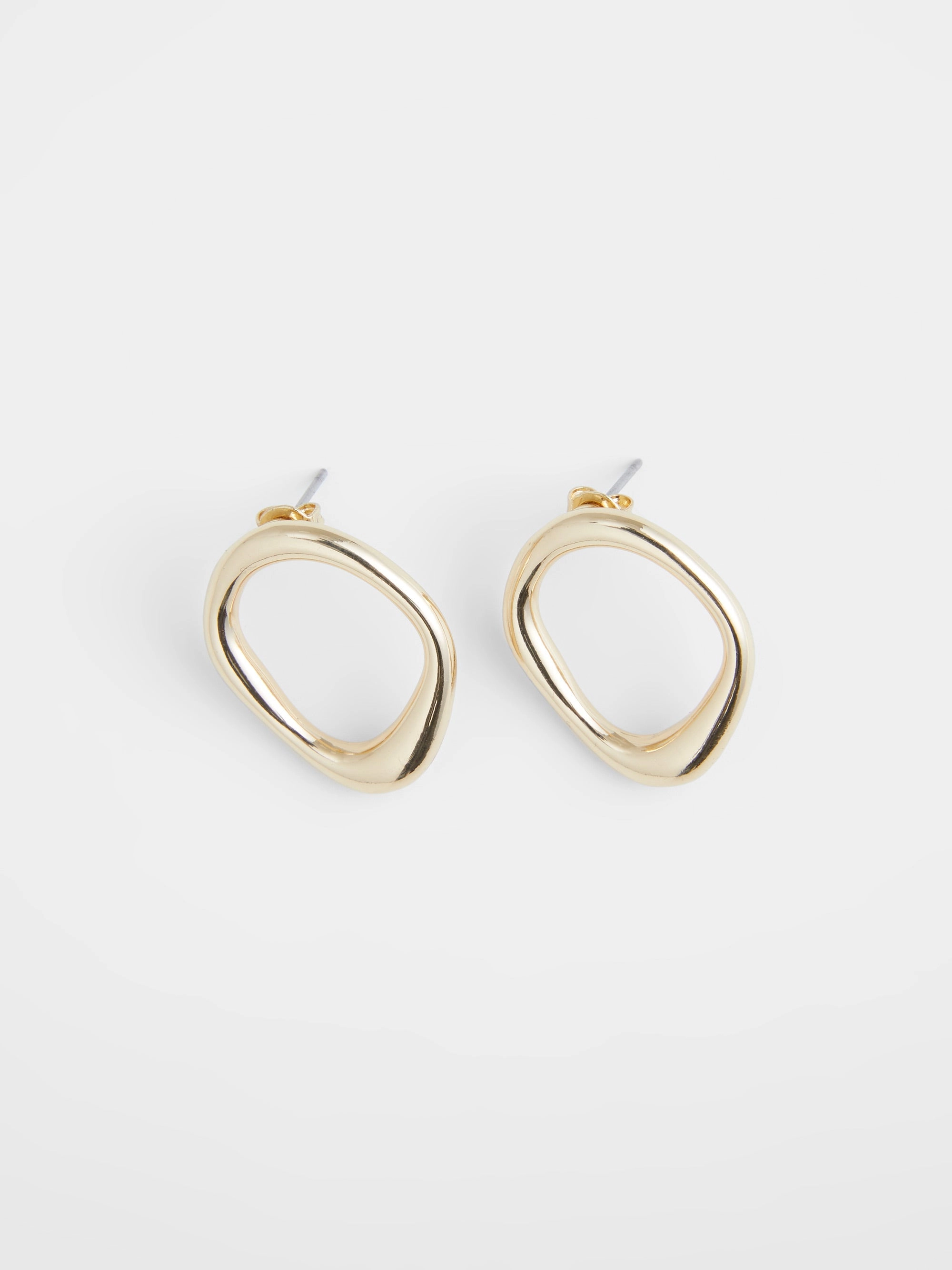 Organic Oval Stud Earrings