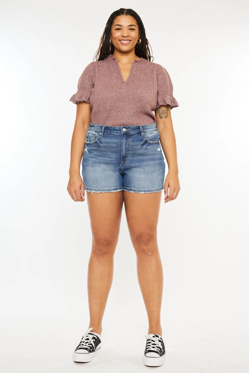 Phyllis High Rise Mom Shorts (Plus Size)