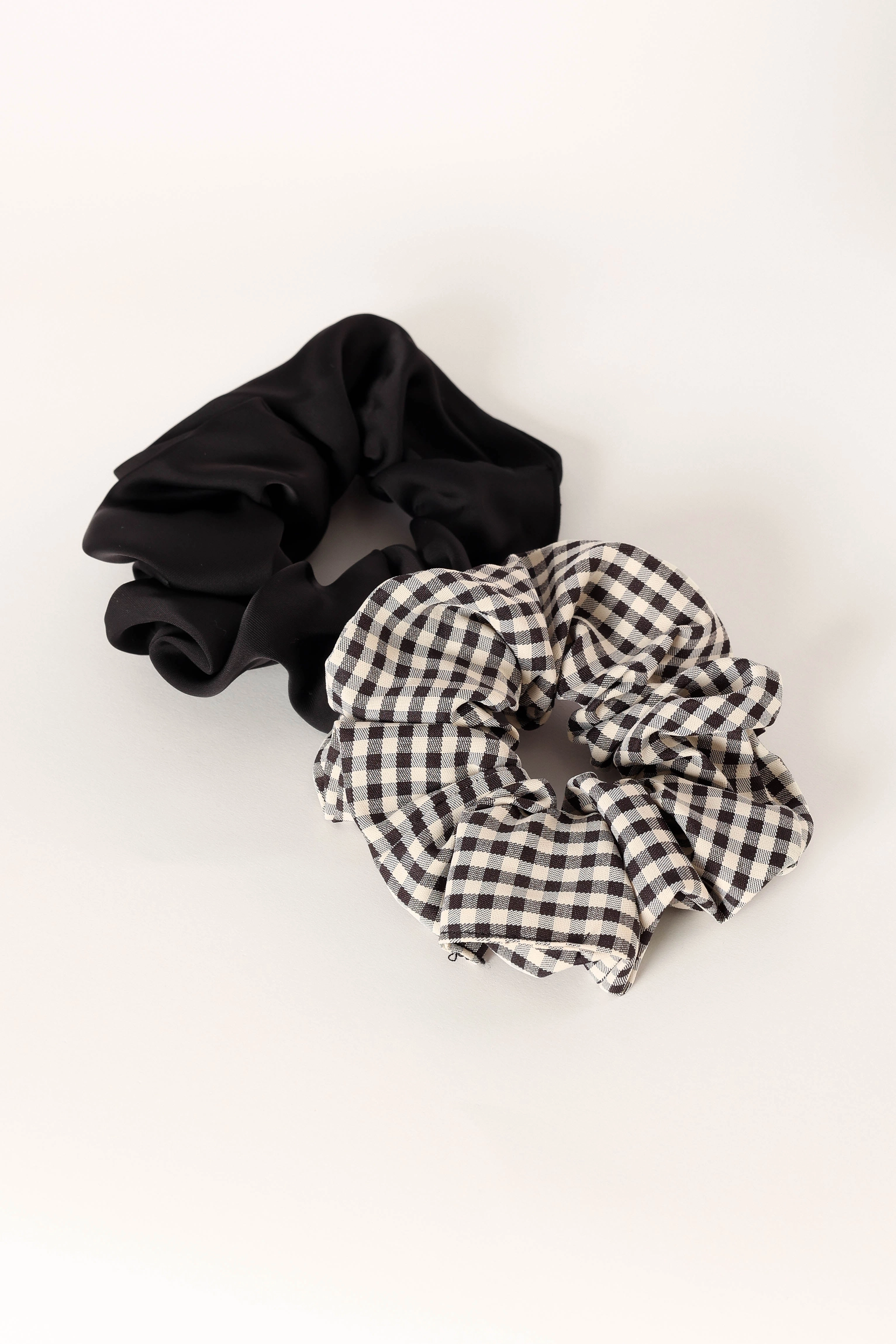 Rocci 2 Pack Scrunchie Set - Black Cream