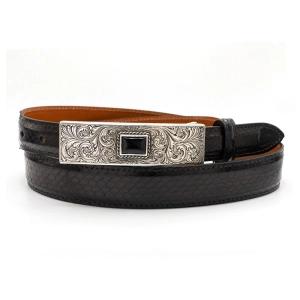 Silver King Slide w/ Onyx One Piece Buckle 1.0