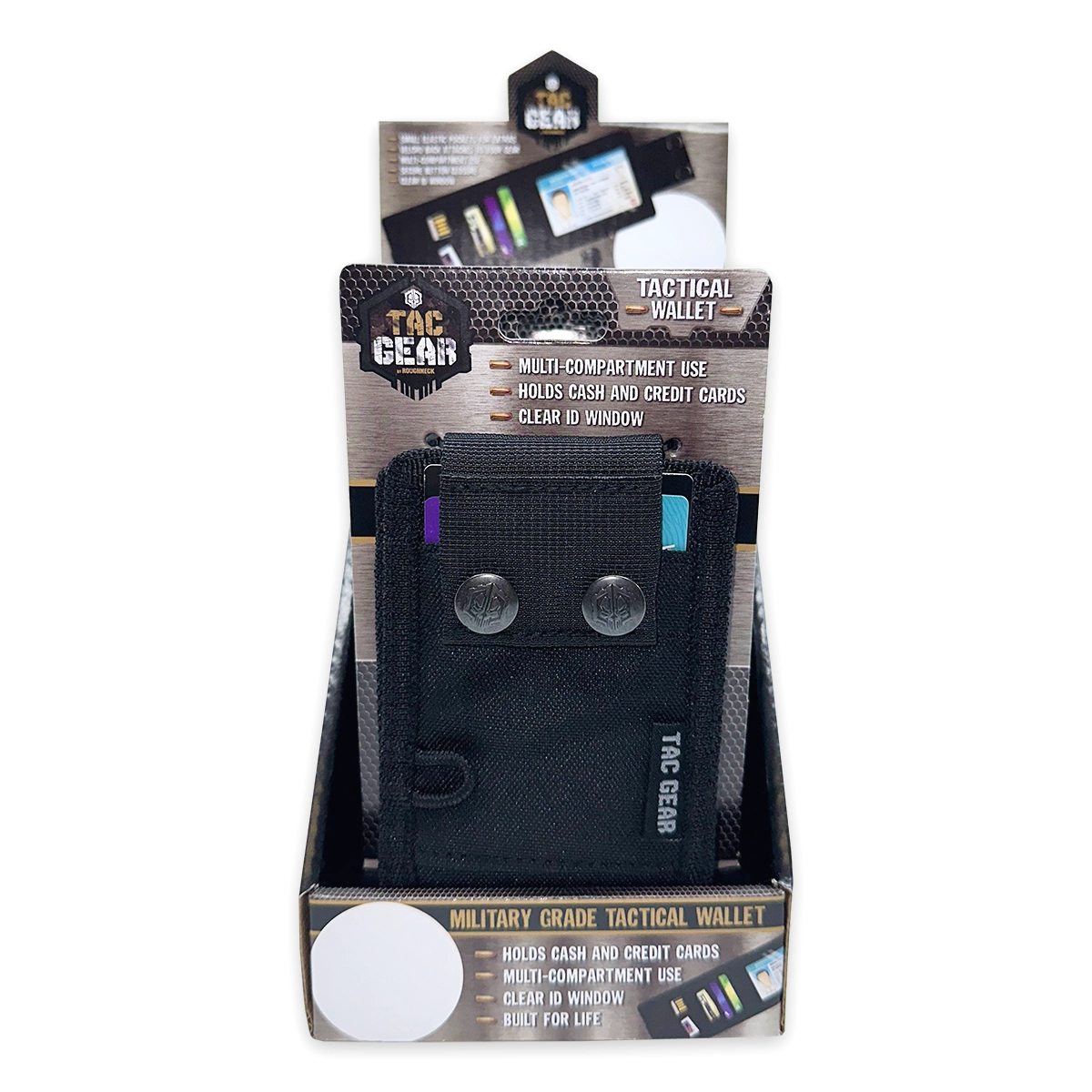 Snap Tactical Wallet with Id Window - 6 Pieces Per Retail Ready Display 23191