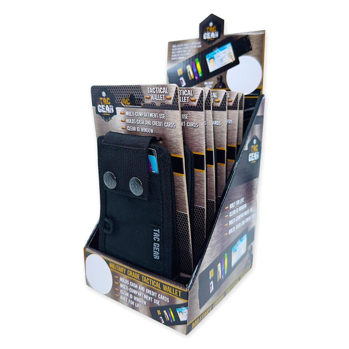 Snap Tactical Wallet with Id Window - 6 Pieces Per Retail Ready Display 23191