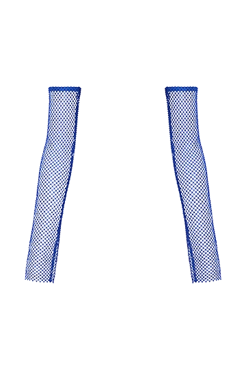 Tara Diamante Mesh Gloves - Persian Blue
