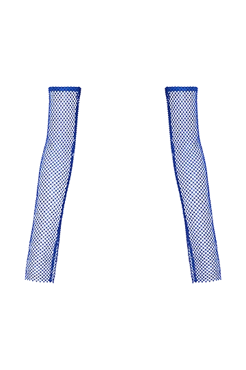 Tara Diamante Mesh Gloves - Persian Blue