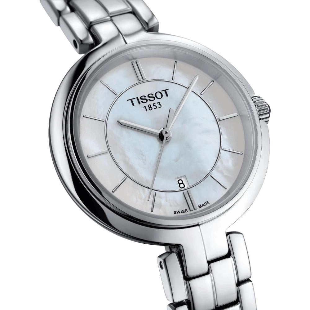 Tissot Flamingo 30mm MOP Dial Ladies Quartz Watch T0942101111100