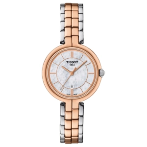 Tissot Flamingo 30mm MOP Dial Rose Gold PVD Steel Ladies Quartz Watch T0942102211100