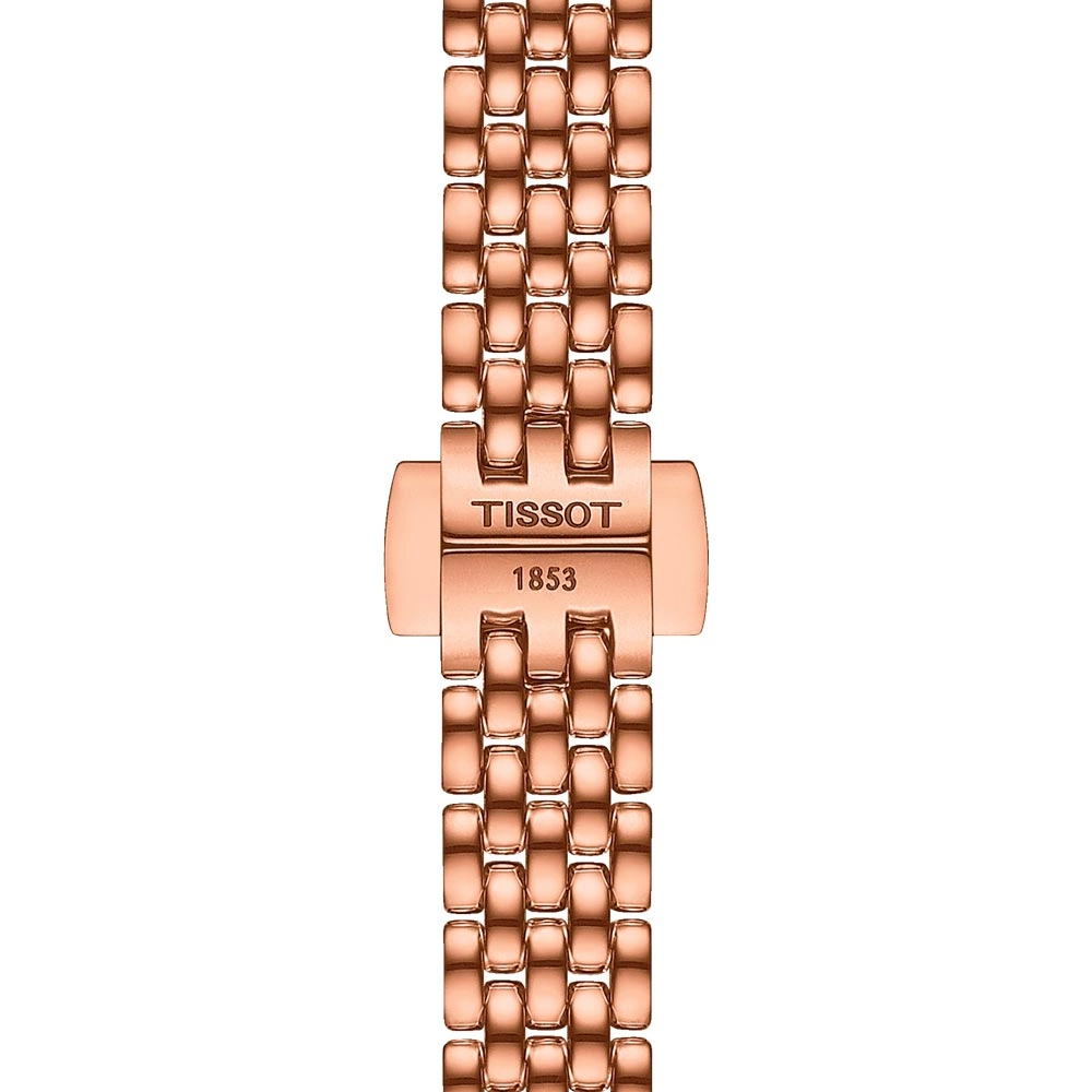 Tissot Lovely Round 19.5mm MOP Dial Rose Gold PVD Steel Ladies Quartz Watch T1400093311100