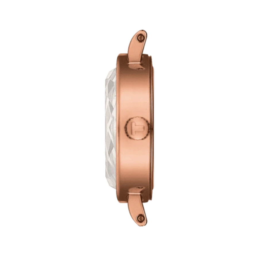 Tissot Lovely Round 19.5mm MOP Dial Rose Gold PVD Steel Ladies Quartz Watch T1400093311100