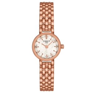 Tissot Lovely Round 19.5mm MOP Dial Rose Gold PVD Steel Ladies Quartz Watch T1400093311100