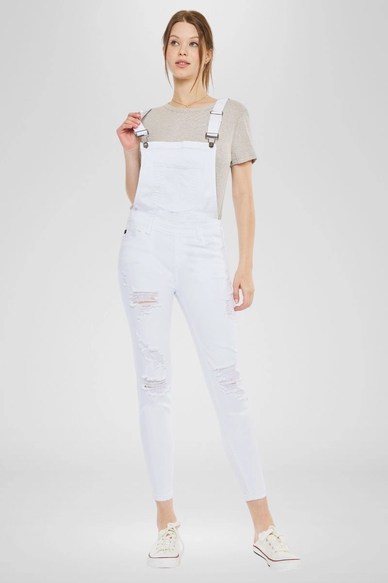 Topanga High Rise Ankle Skinny Overalls