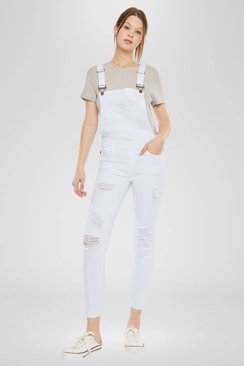 Topanga High Rise Ankle Skinny Overalls