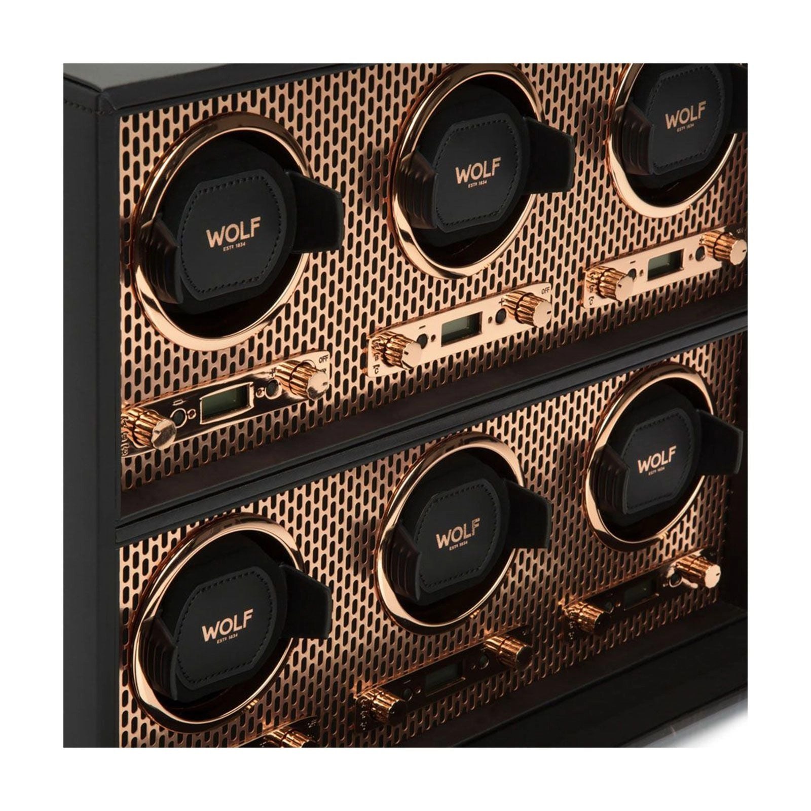 Wolf Axis Six Watch Winder Black & Copper 469616