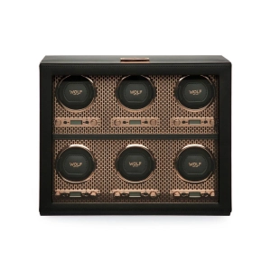 Wolf Axis Six Watch Winder Black & Copper 469616