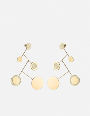 Xander Earrings, Gold Vermeil/Sapphire